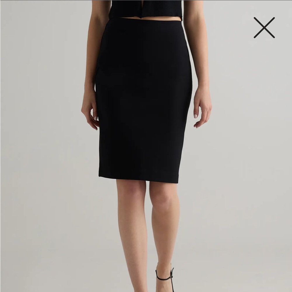 Navy Quince Ultra-Stretch Ponte Pencil Skirt XS Worn Once